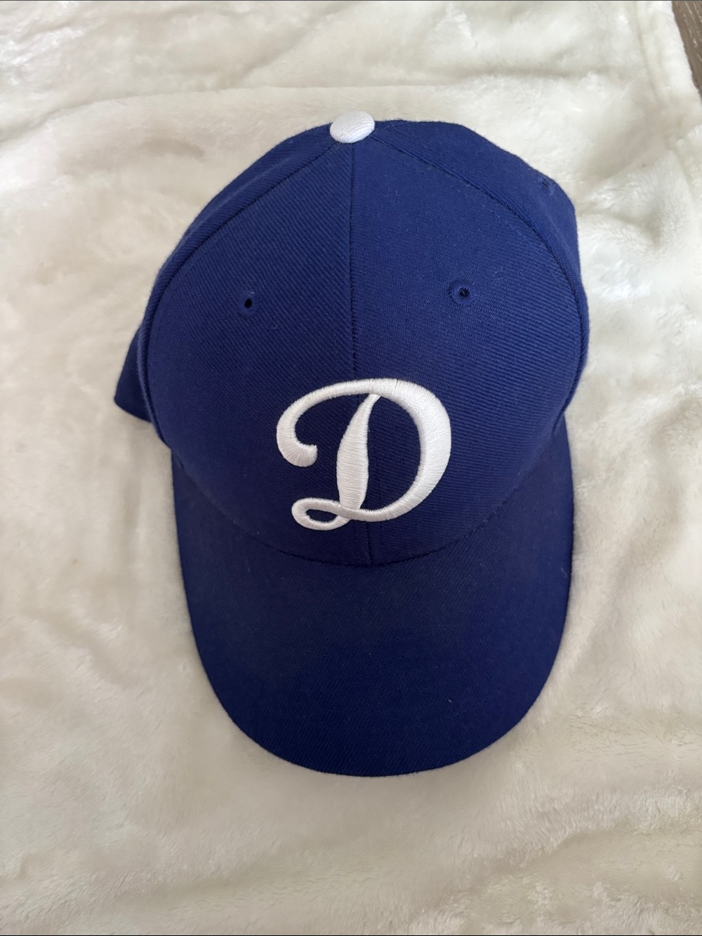 Unbranded Men's Navy Baseball Cap with White 'D' Embroidery